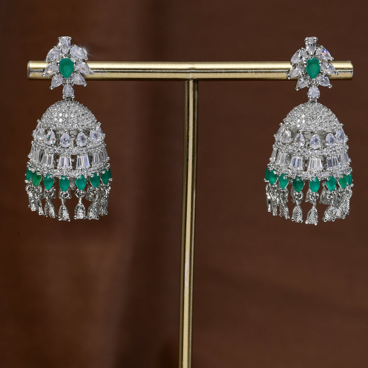 CZ Jhumka Earrings