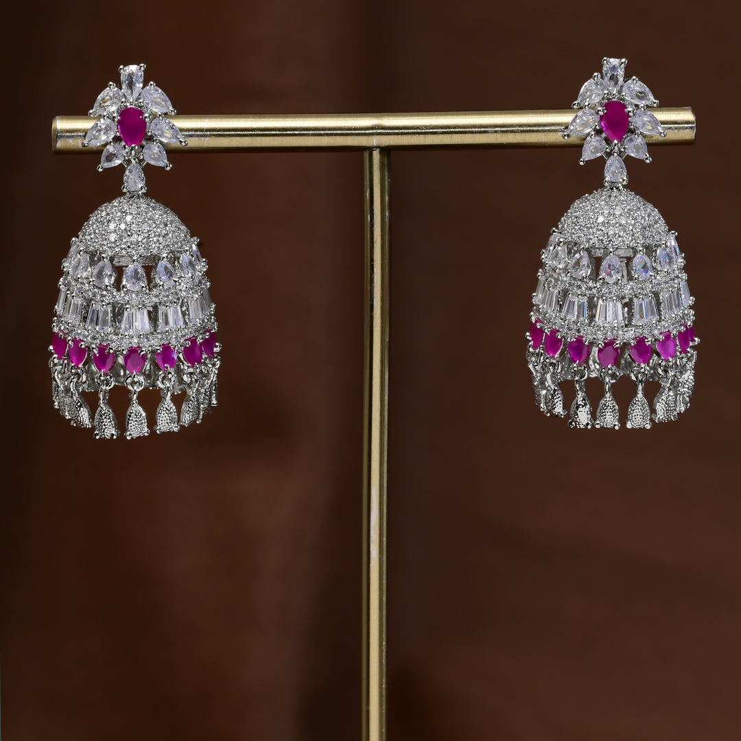 CZ Jhumka Earrings