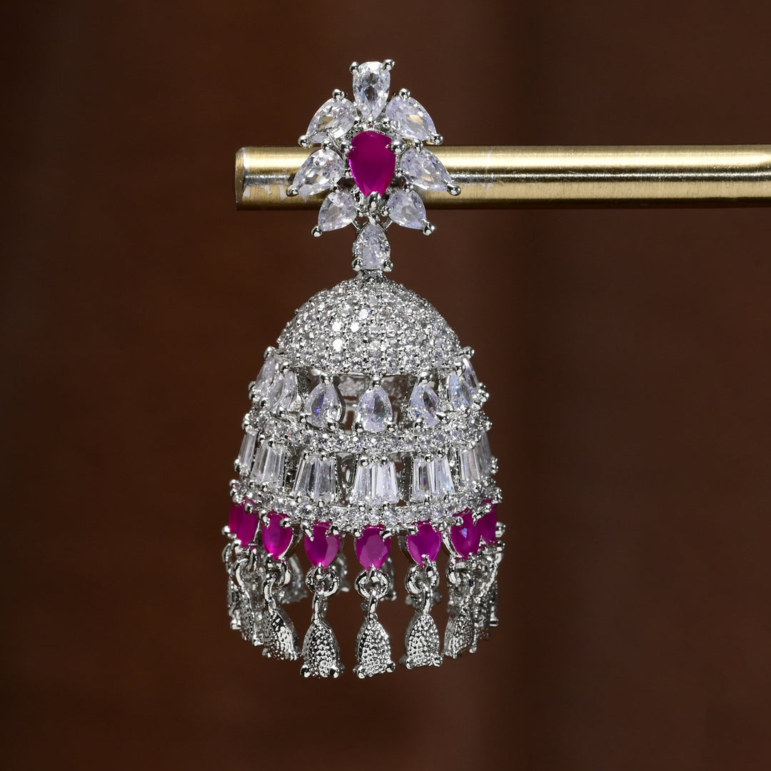 CZ Jhumka Earrings