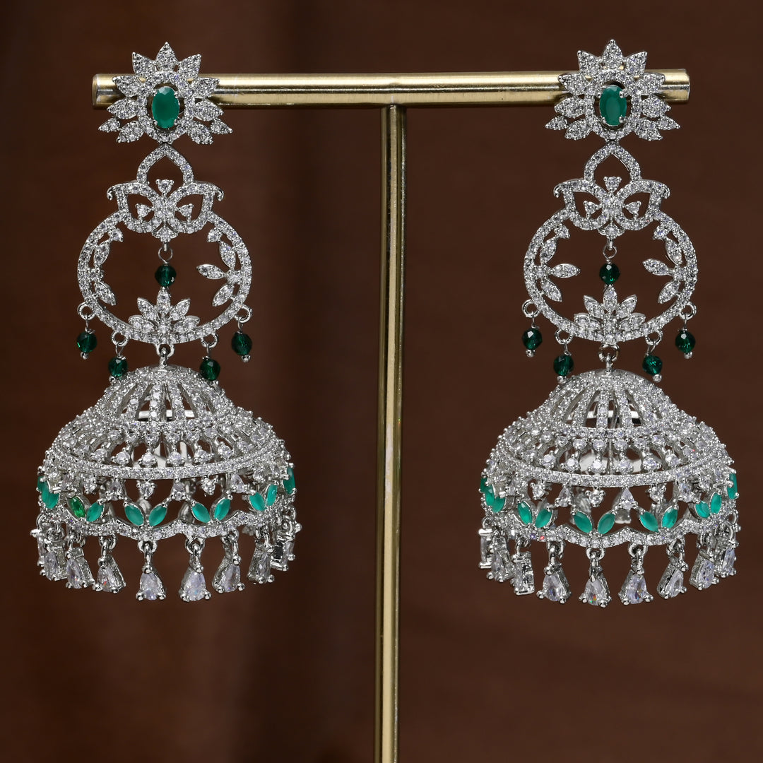 CZ Jhumka Earrings