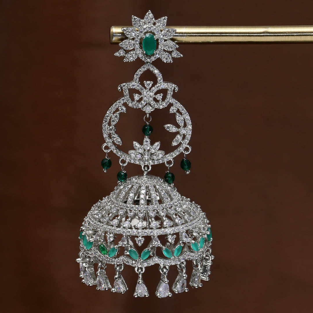 CZ Jhumka Earrings