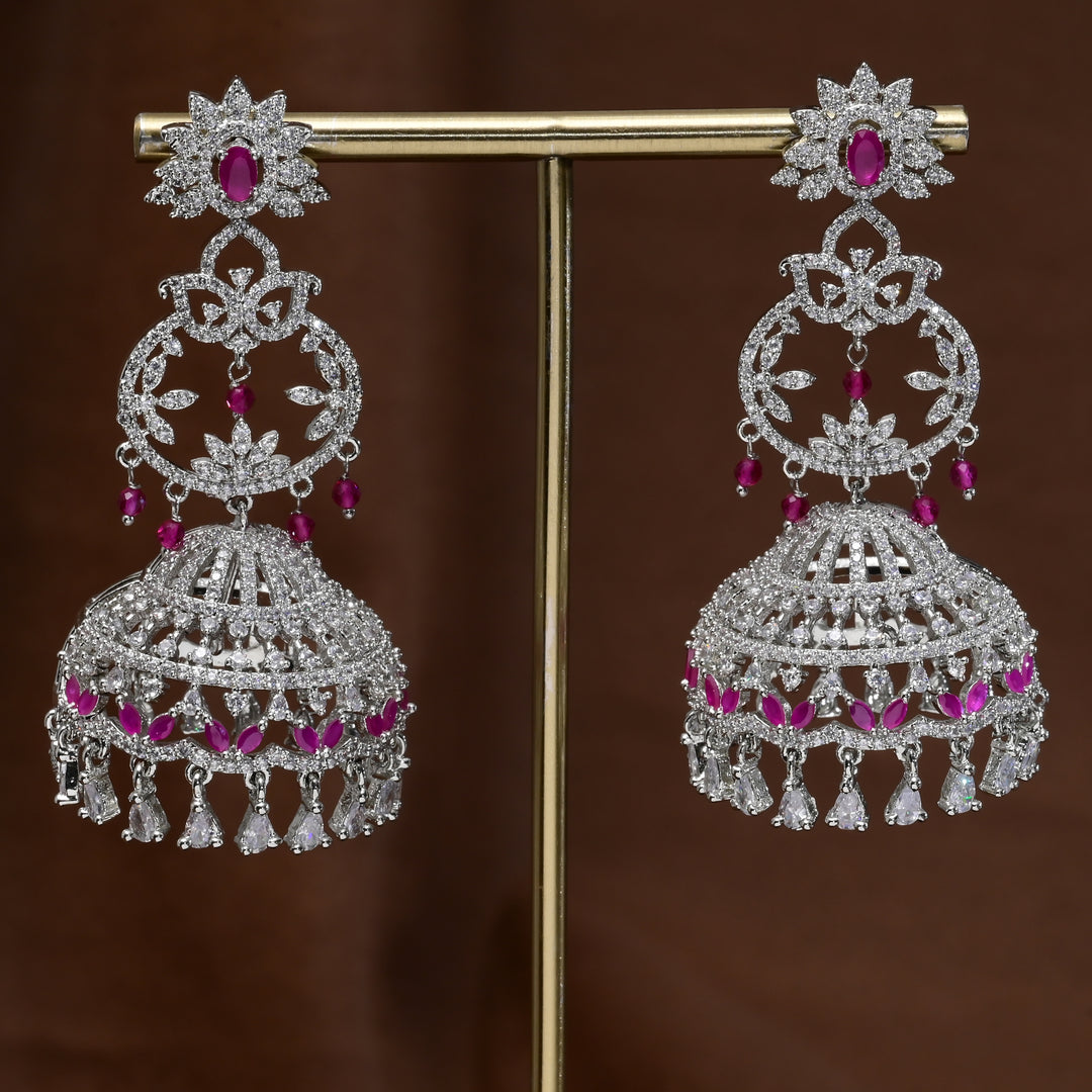 CZ Jhumka Earrings