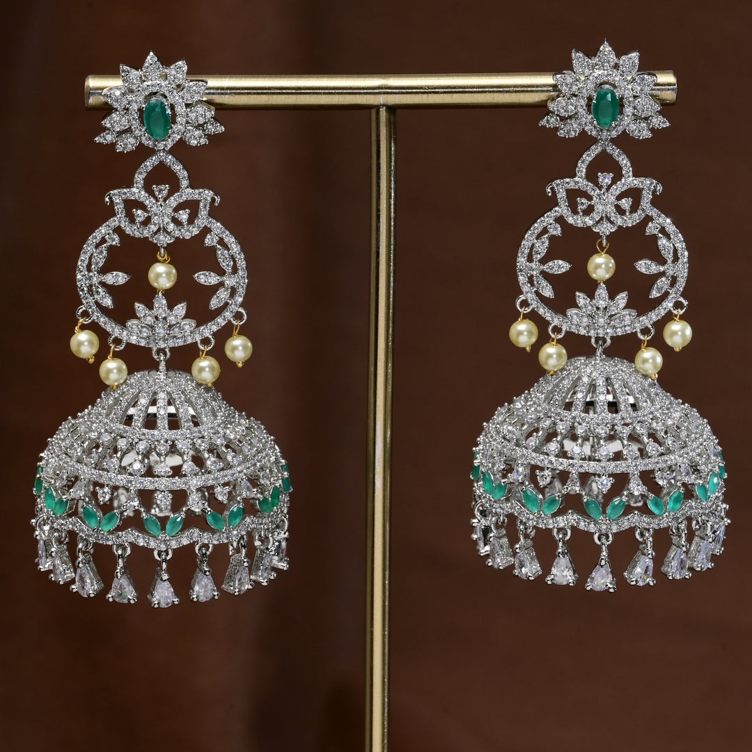CZ Jhumka Earrings