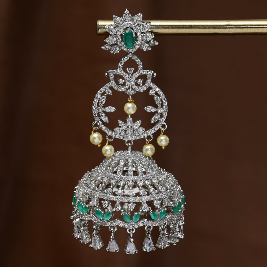 CZ Jhumka Earrings