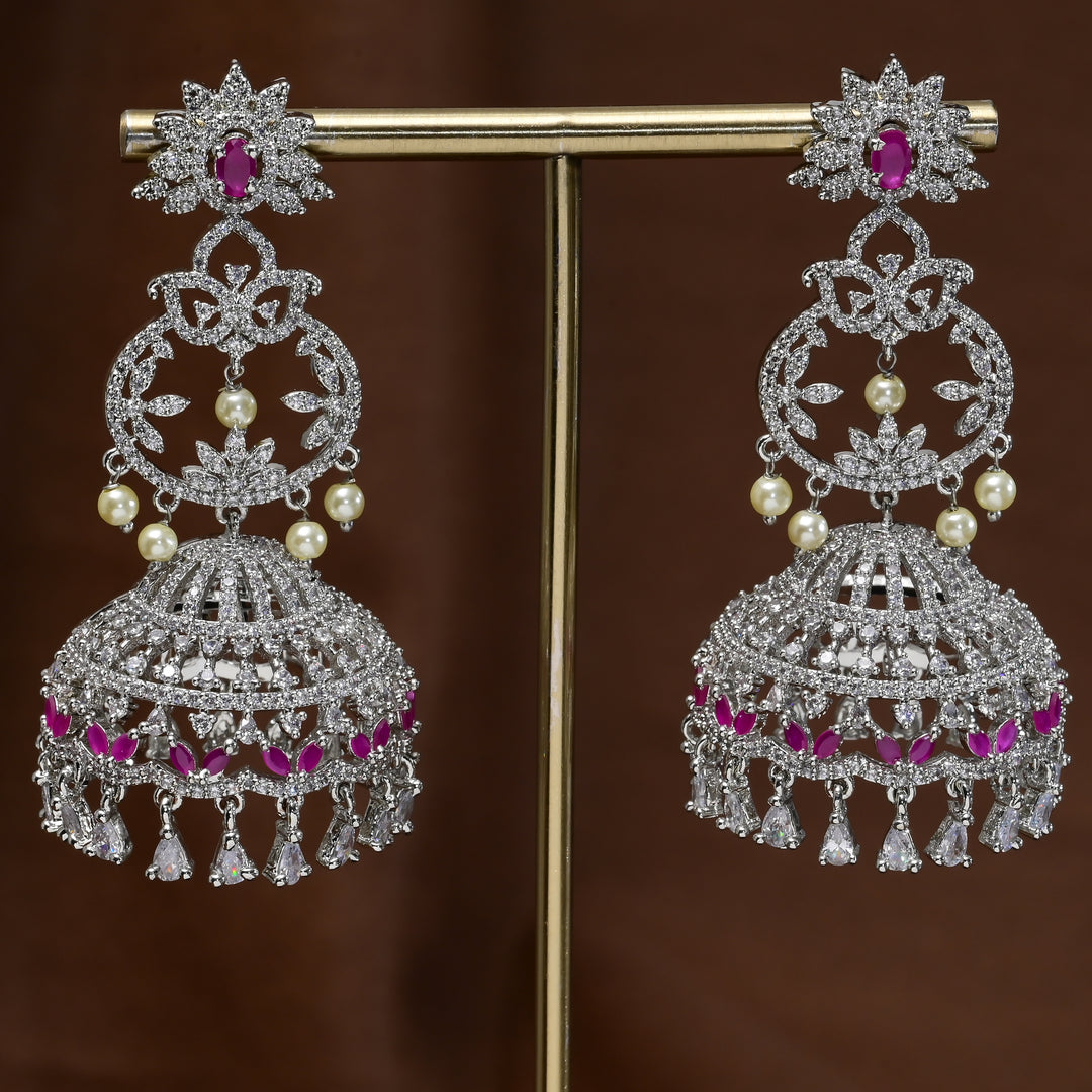 CZ Jhumka Earrings
