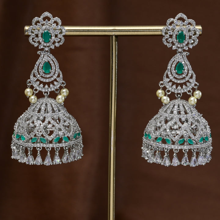 CZ Jhumka Earrings