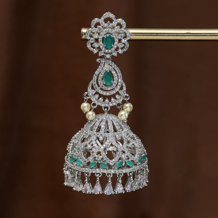 CZ Jhumka Earrings