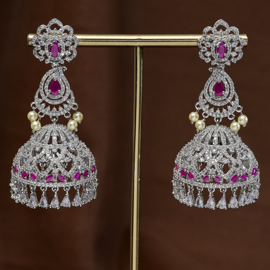 CZ Jhumka Earrings