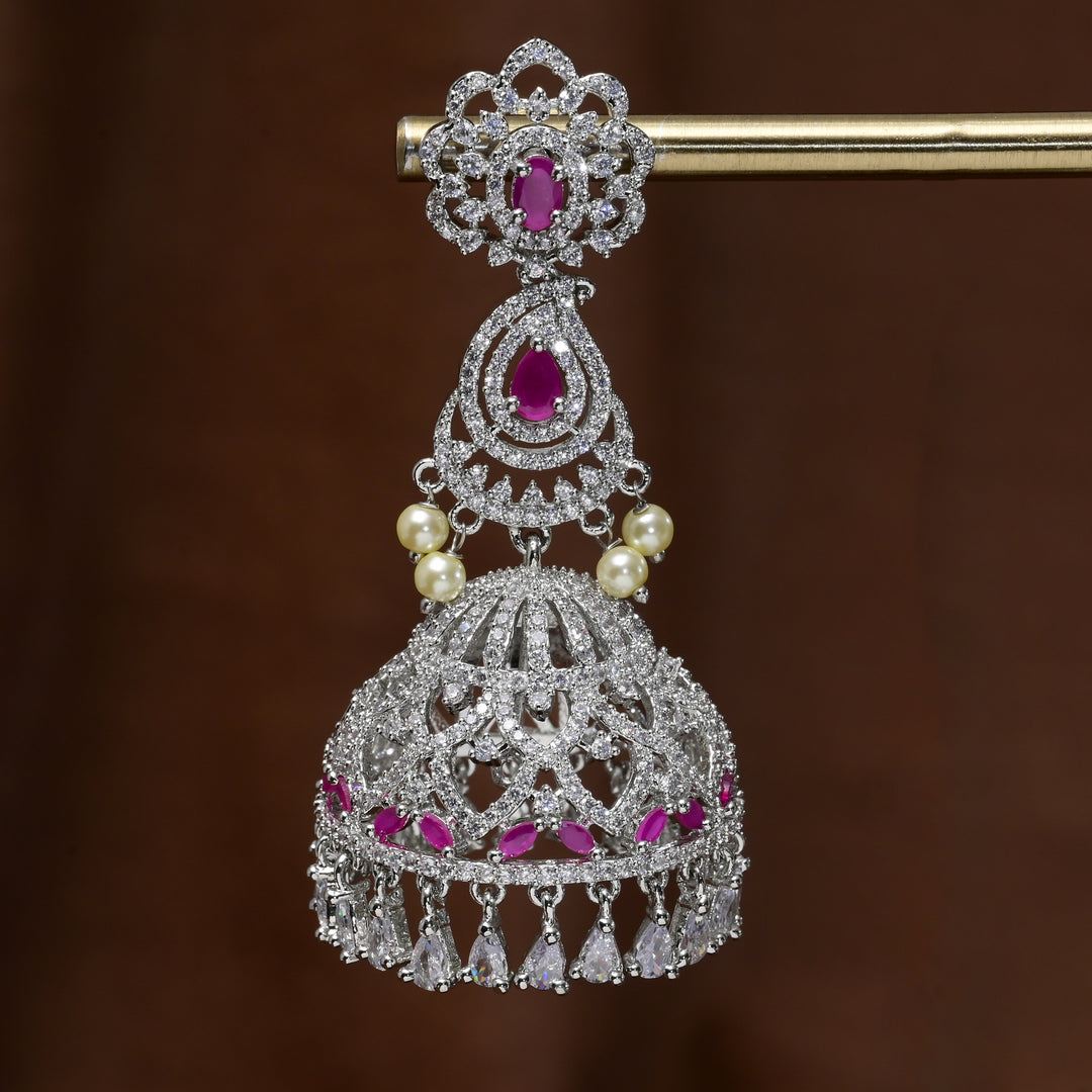 CZ Jhumka Earrings