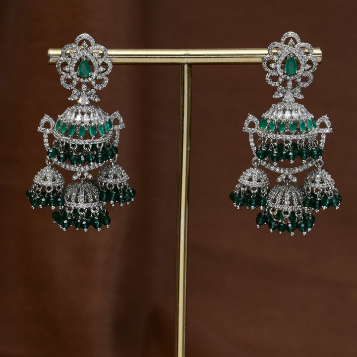 CZ Jhumka Earrings