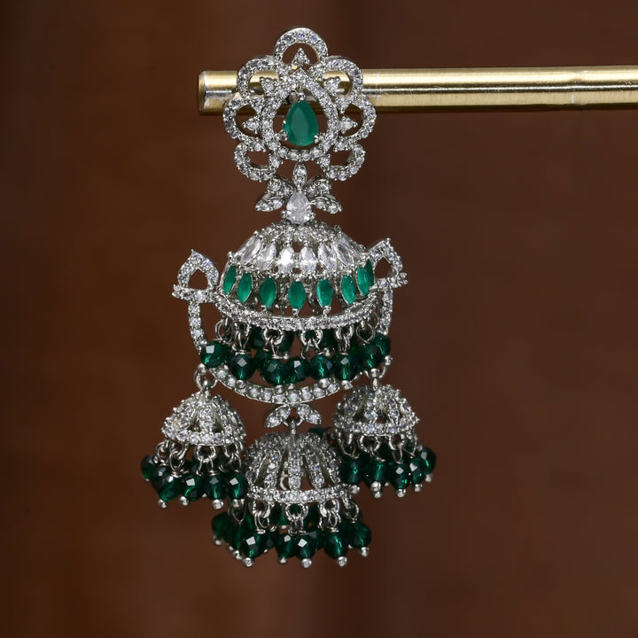 CZ Jhumka Earrings