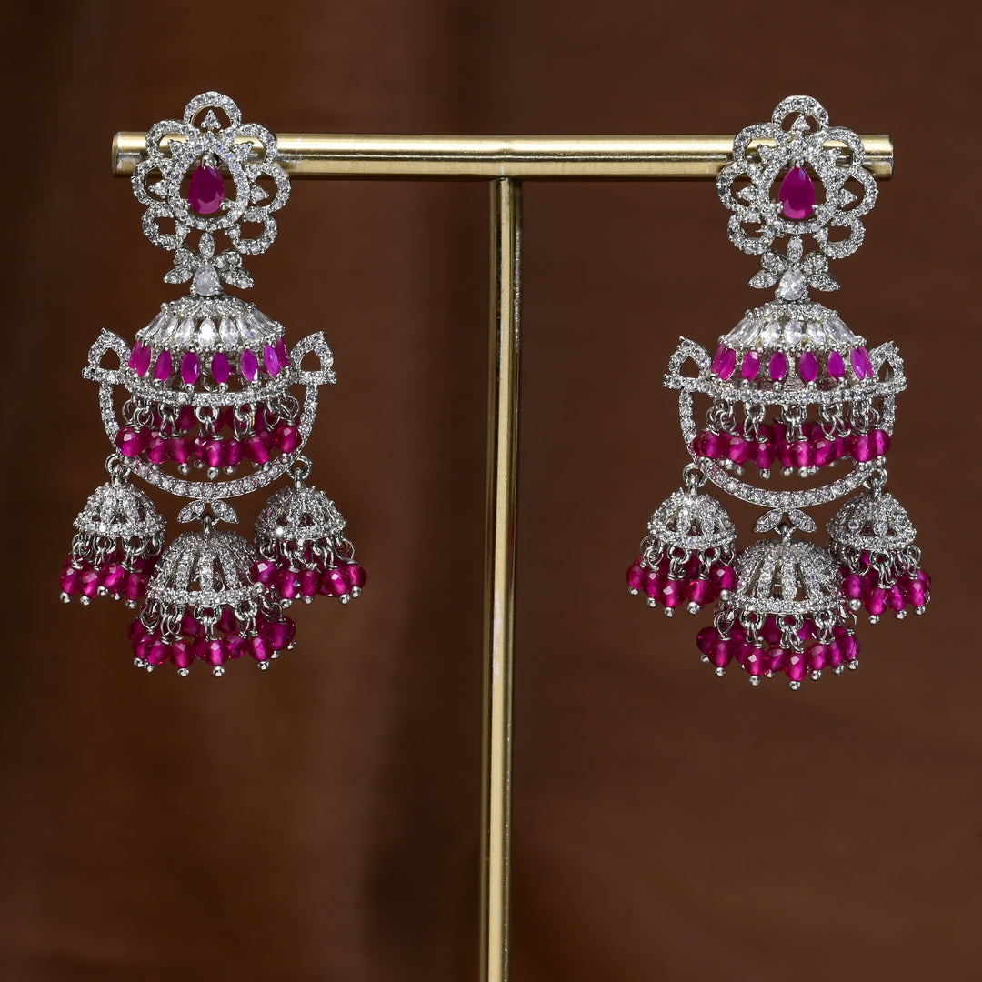 CZ Jhumka Earrings