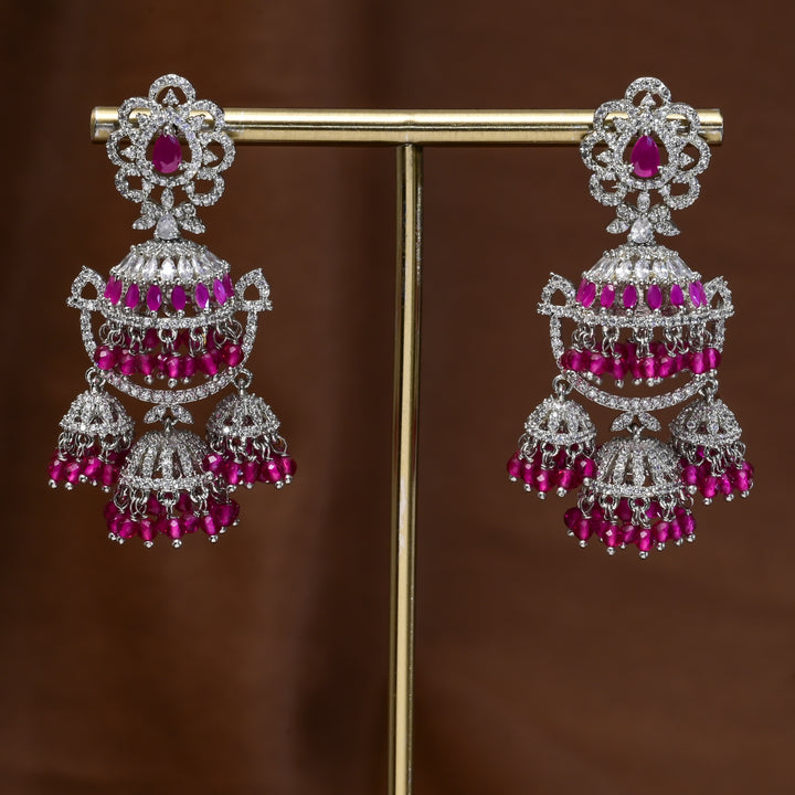 CZ Jhumka Earrings