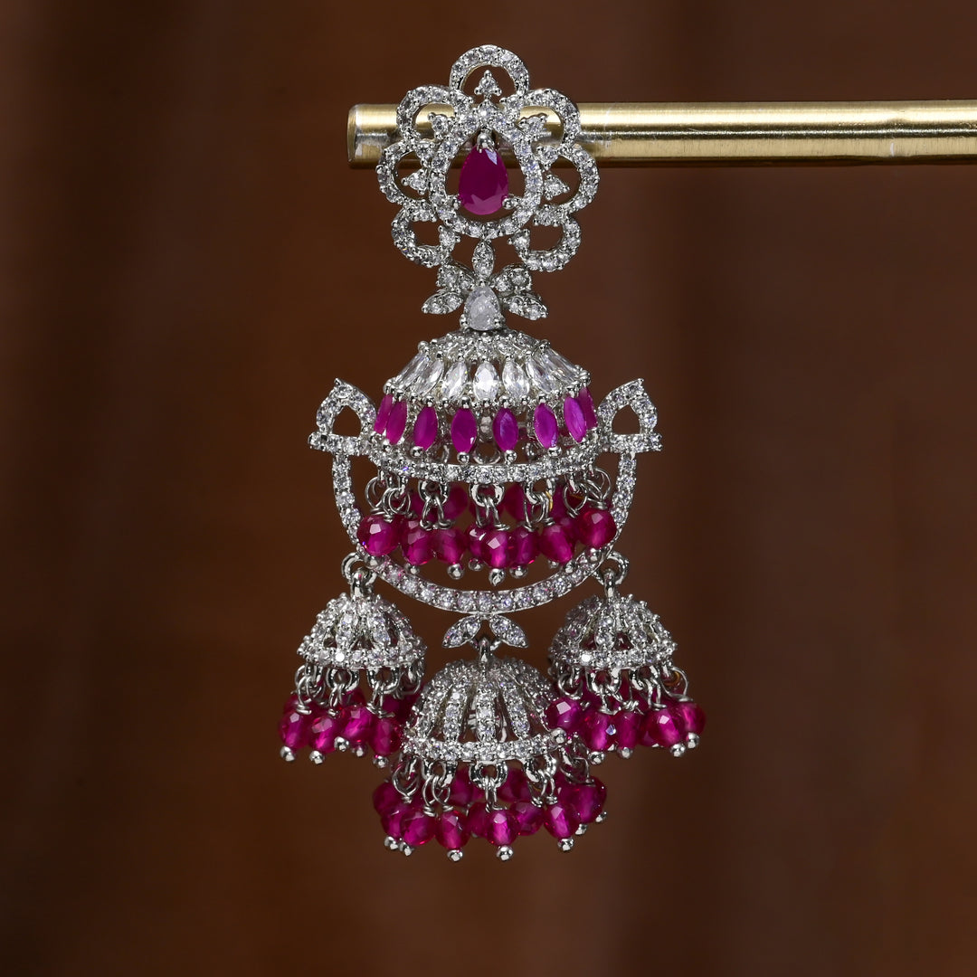 CZ Jhumka Earrings