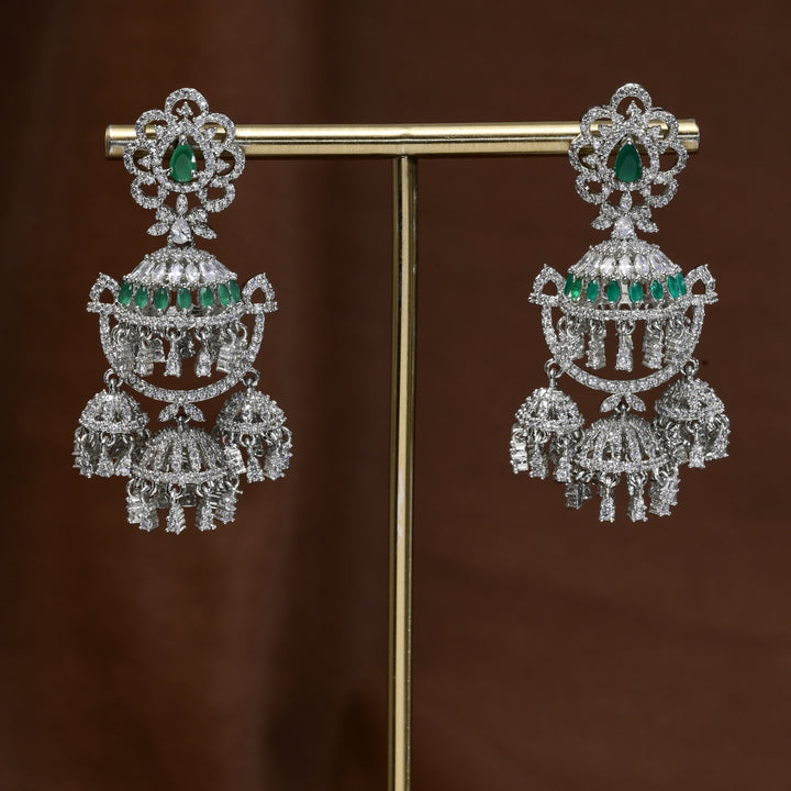 CZ Jhumka Earrings