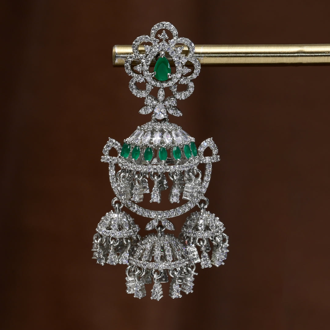 CZ Jhumka Earrings
