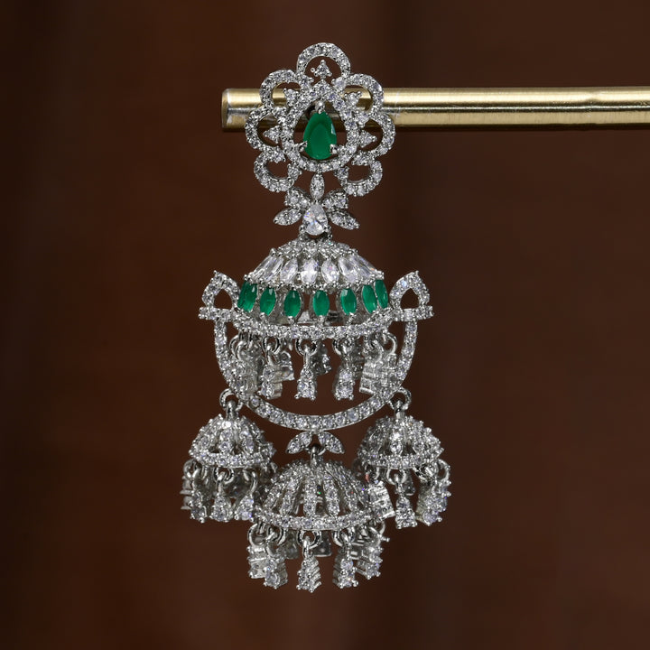 CZ Jhumka Earrings