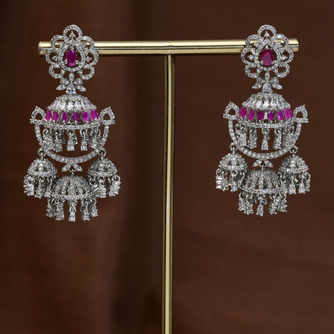 CZ Jhumka Earrings
