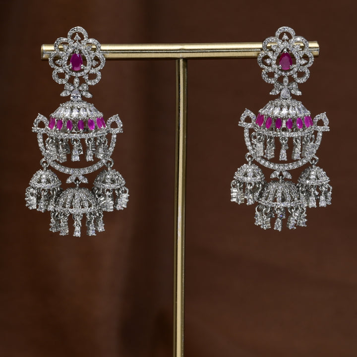 CZ Jhumka Earrings