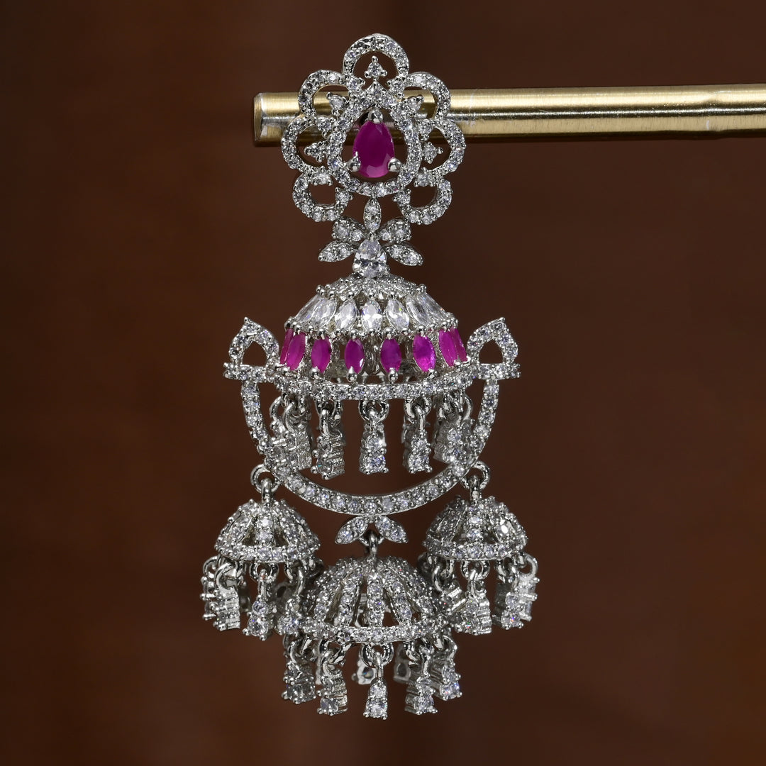 CZ Jhumka Earrings