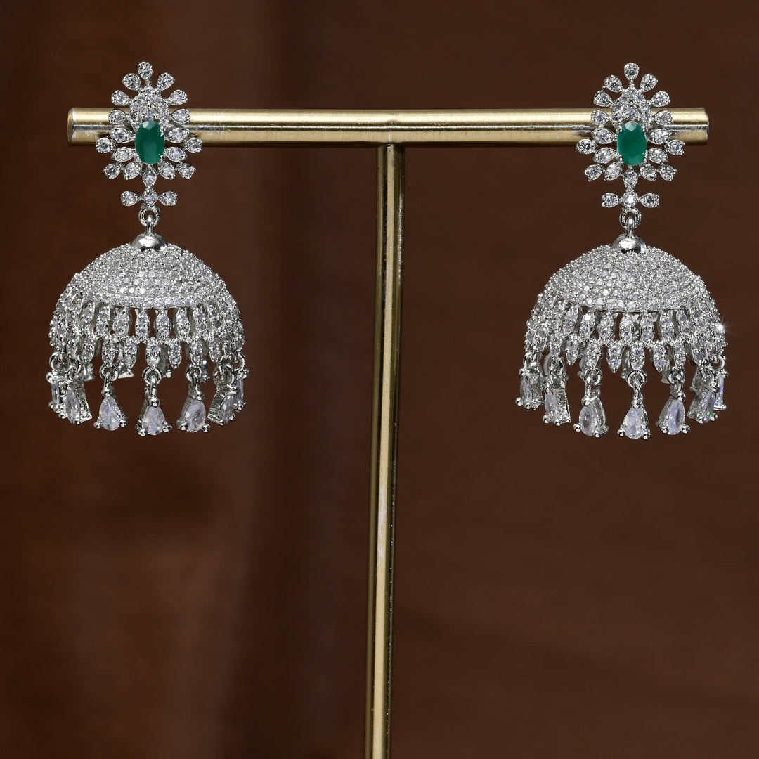 CZ Jhumka Earrings