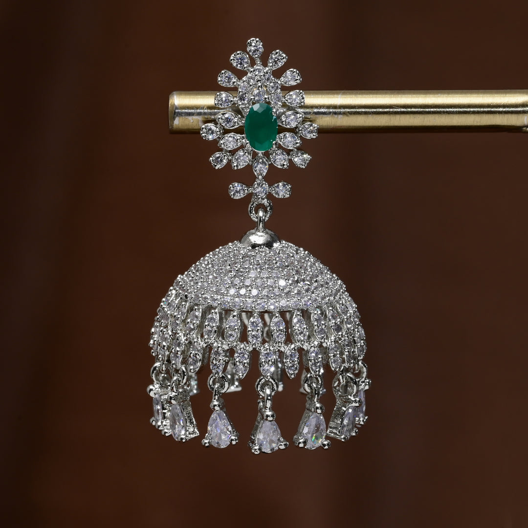 CZ Jhumka Earrings