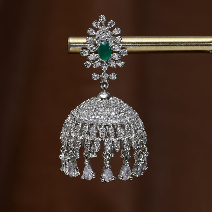 CZ Jhumka Earrings