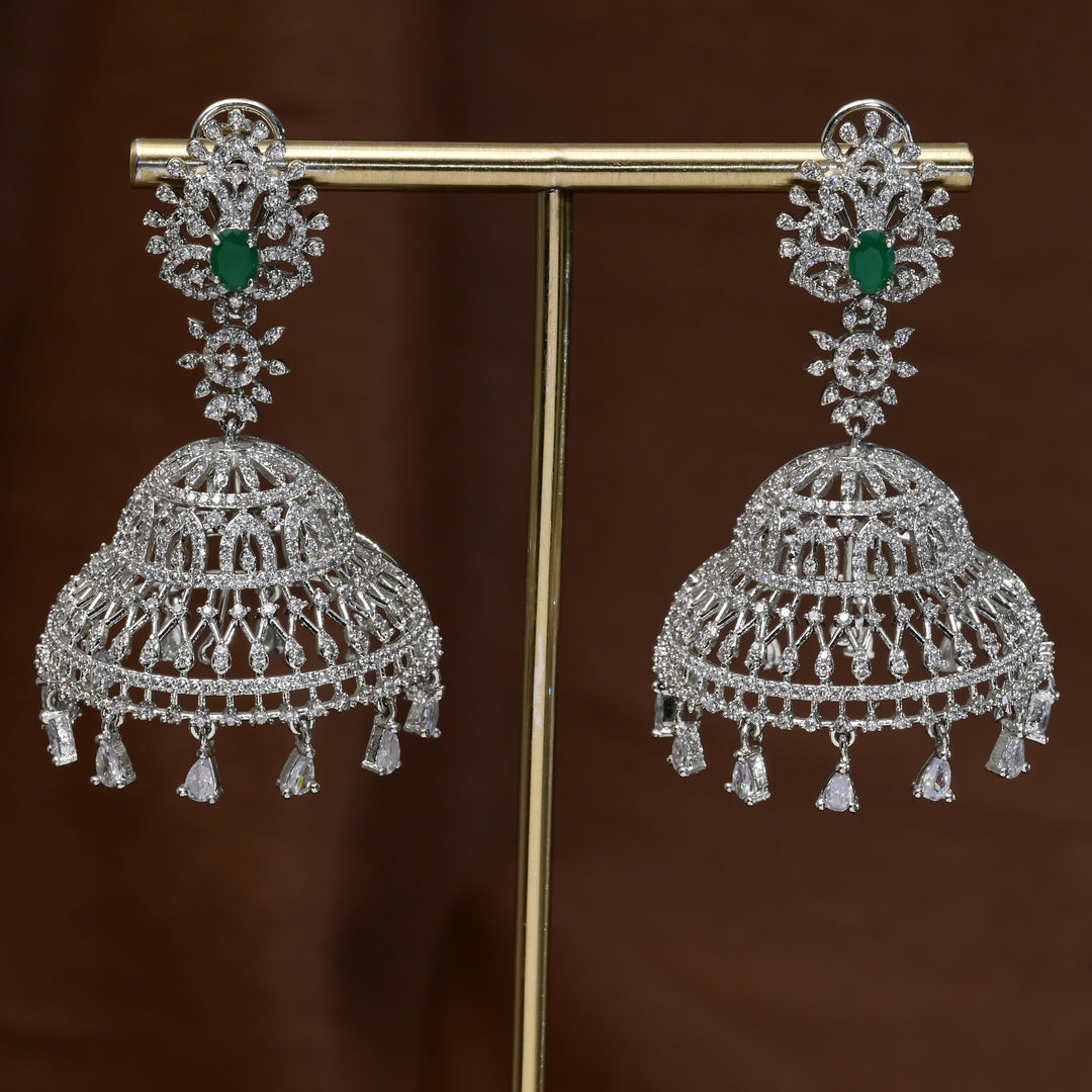 CZ Jhumka Earrings