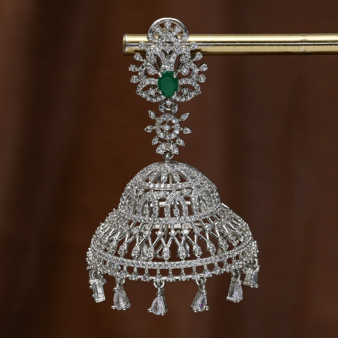 CZ Jhumka Earrings