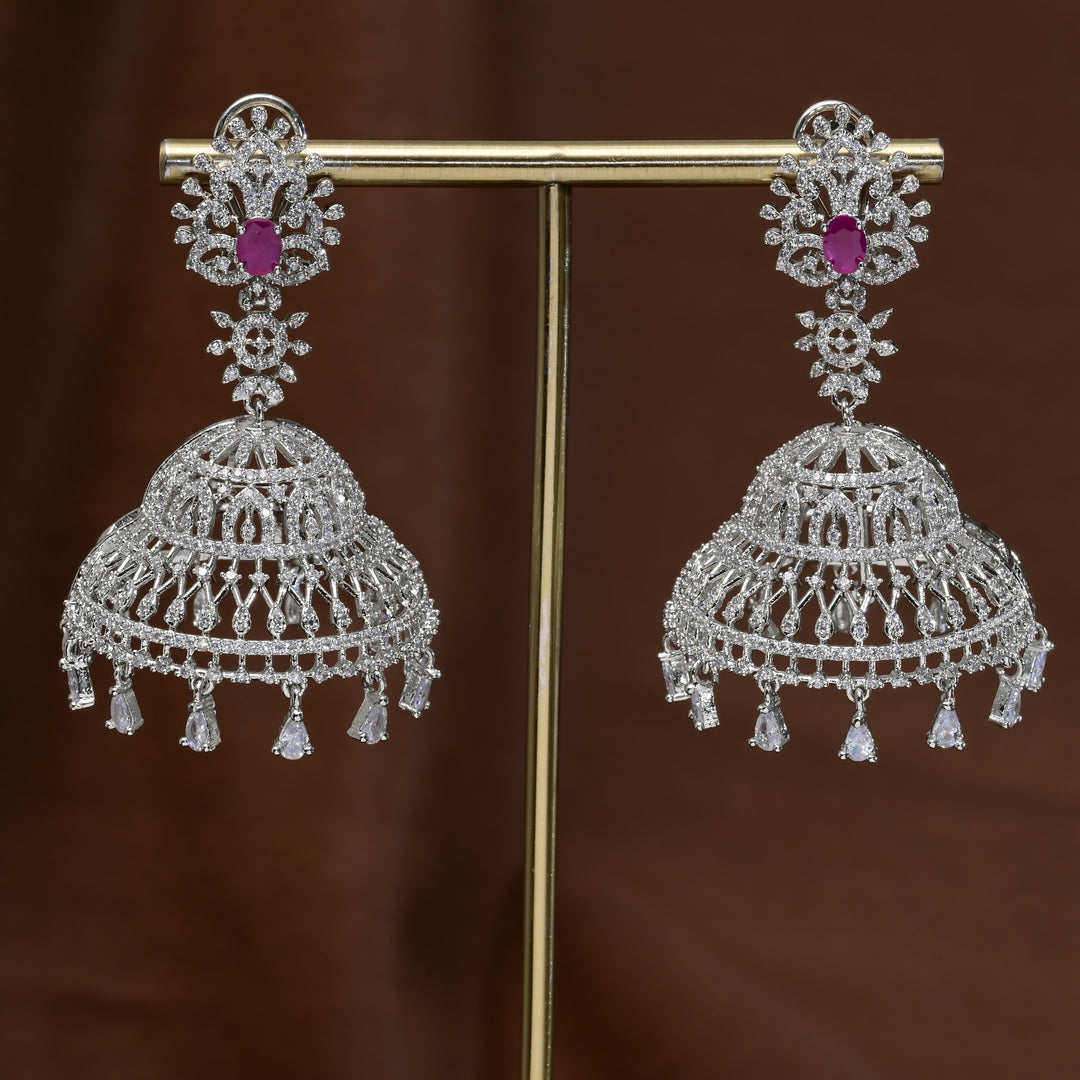 CZ Jhumka Earrings