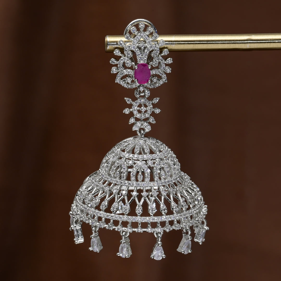 CZ Jhumka Earrings