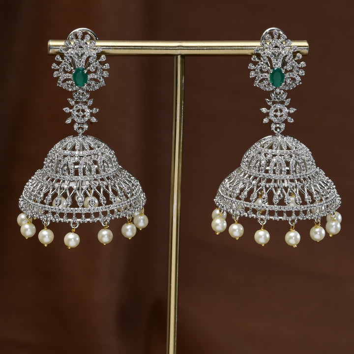 CZ Jhumka Earrings