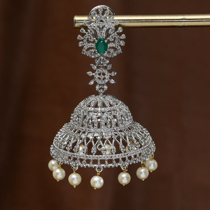 CZ Jhumka Earrings
