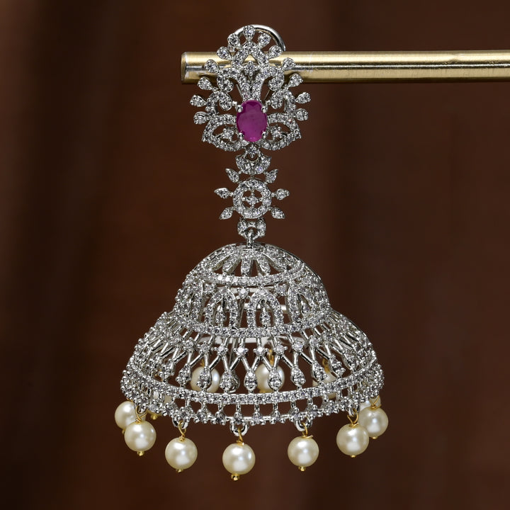 CZ Jhumka Earrings