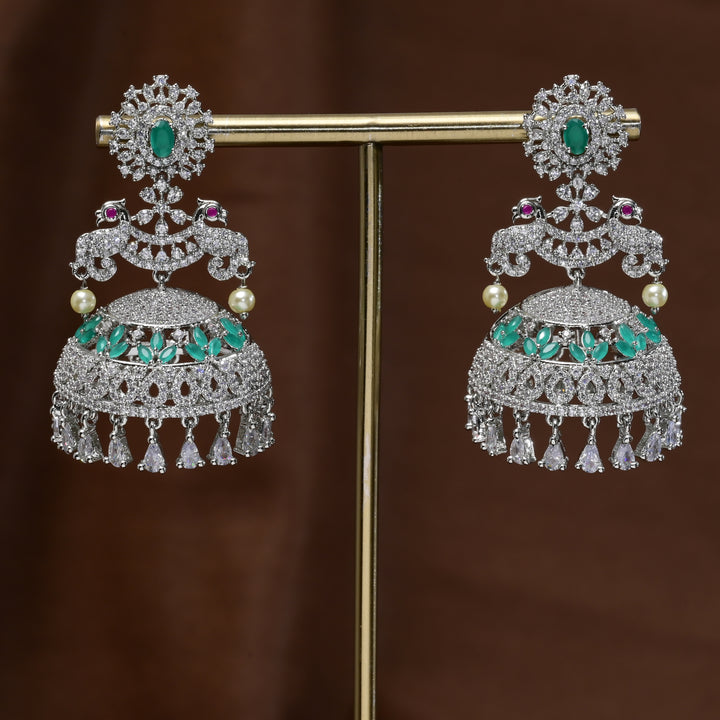 CZ Jhumka Earrings