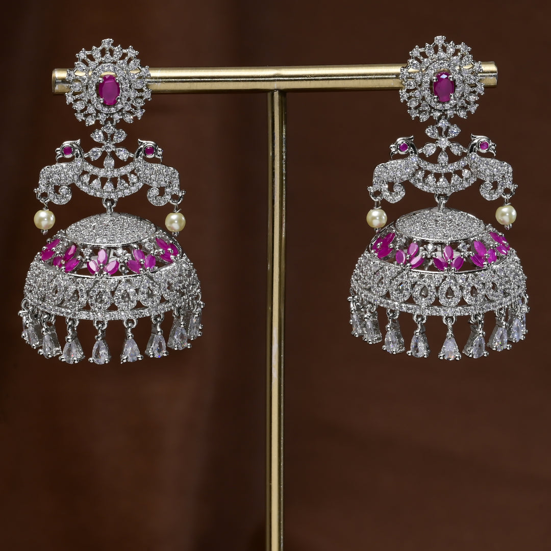 CZ Jhumka Earrings