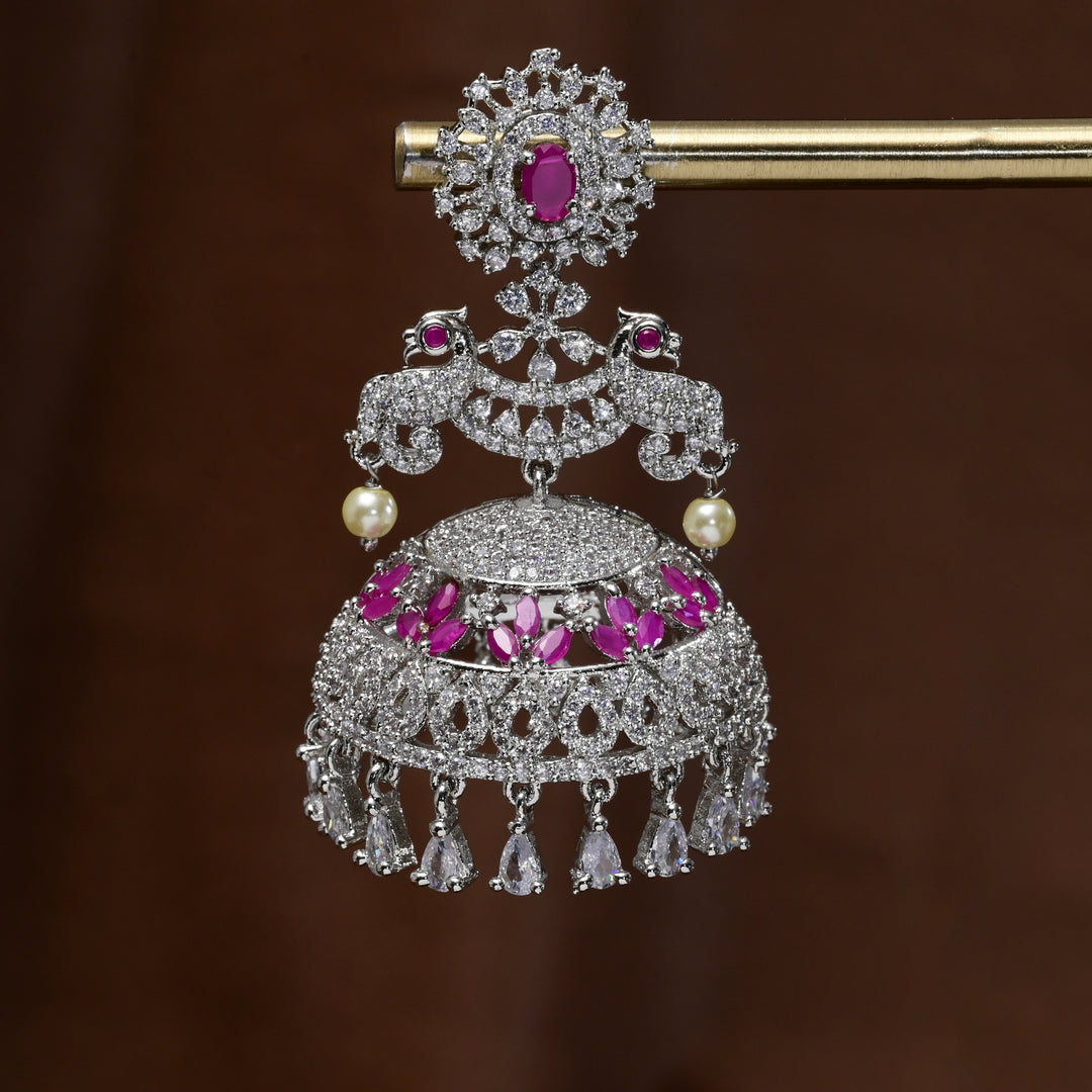 CZ Jhumka Earrings
