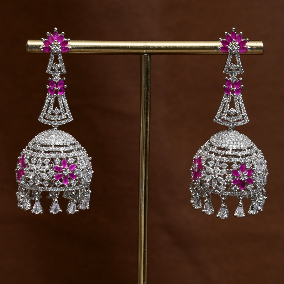 CZ Jhumka Earrings