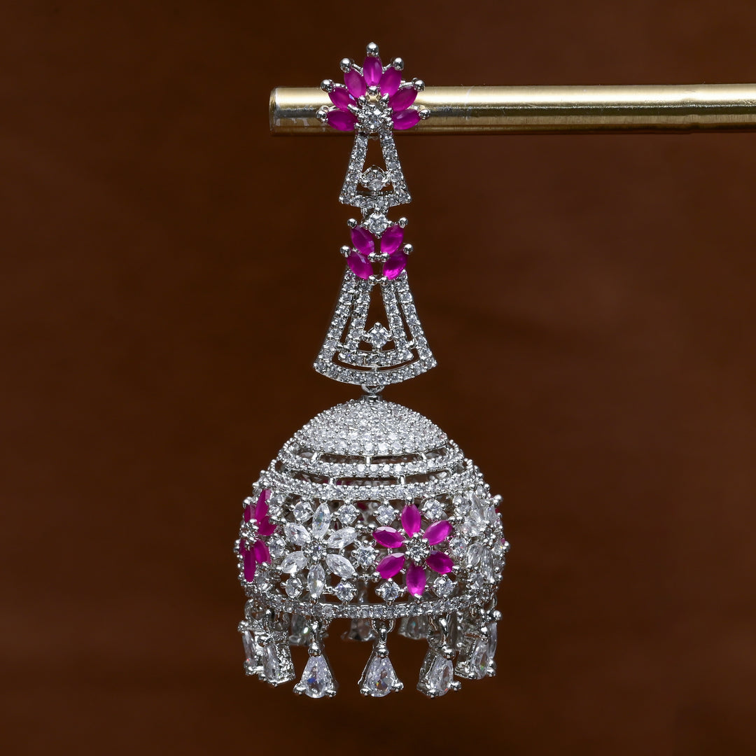 CZ Jhumka Earrings