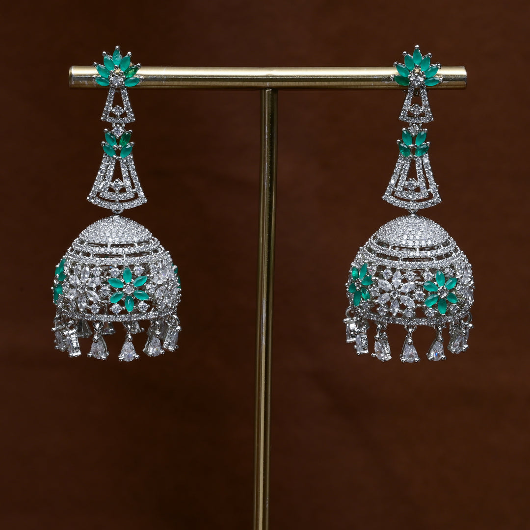 CZ Jhumka Earrings