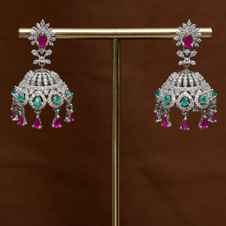 CZ Jhumka Earrings