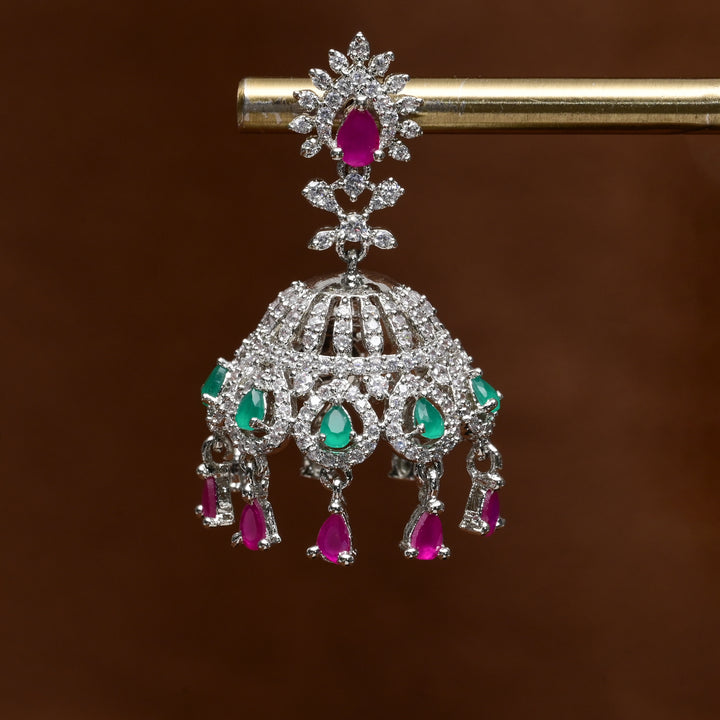 CZ Jhumka Earrings