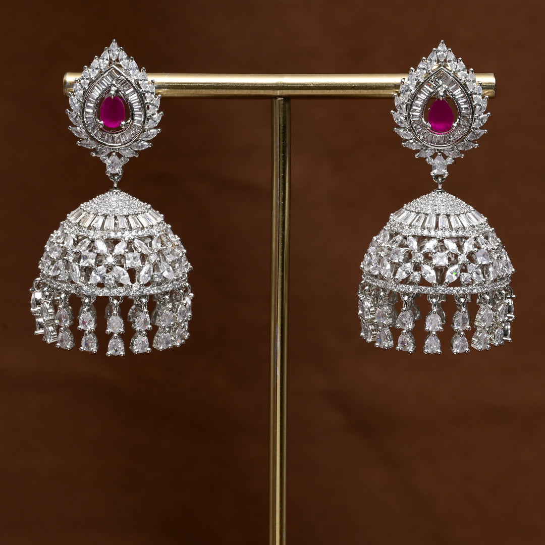 CZ Jhumka Earrings