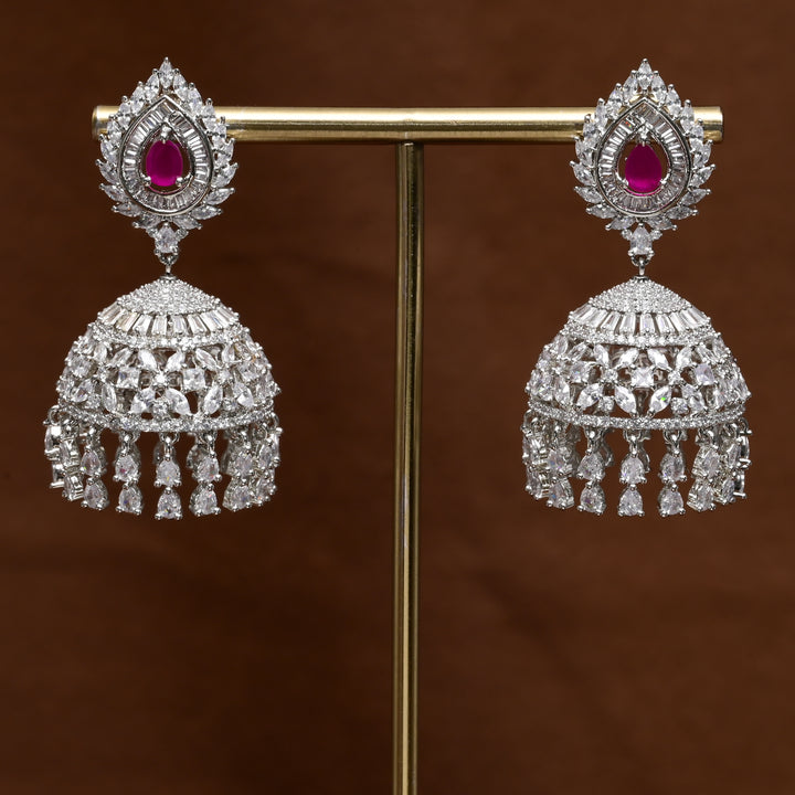 CZ Jhumka Earrings
