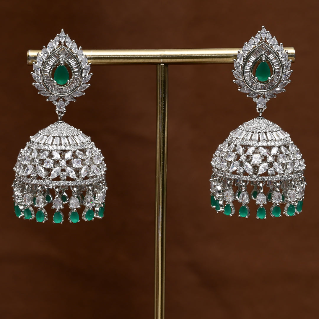 CZ Jhumka Earrings