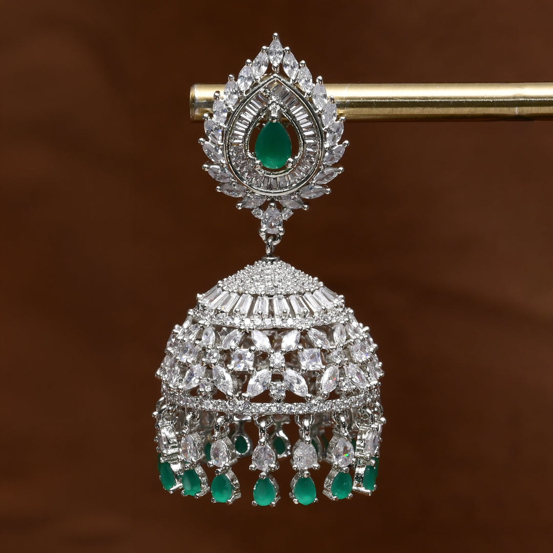 CZ Jhumka Earrings