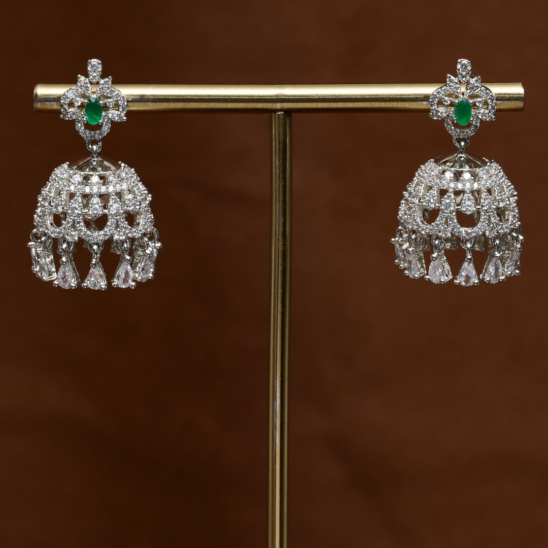 CZ Jhumka Earrings