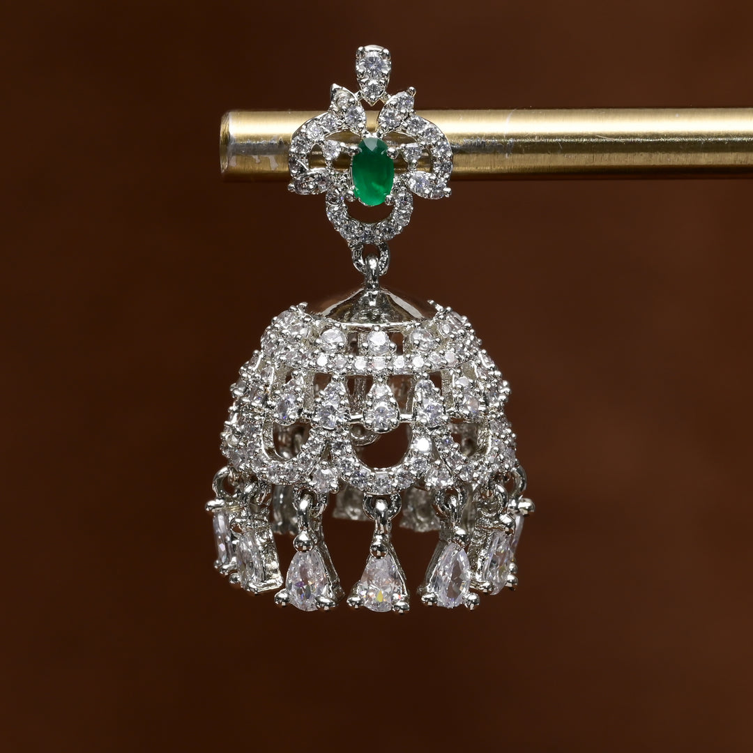 CZ Jhumka Earrings