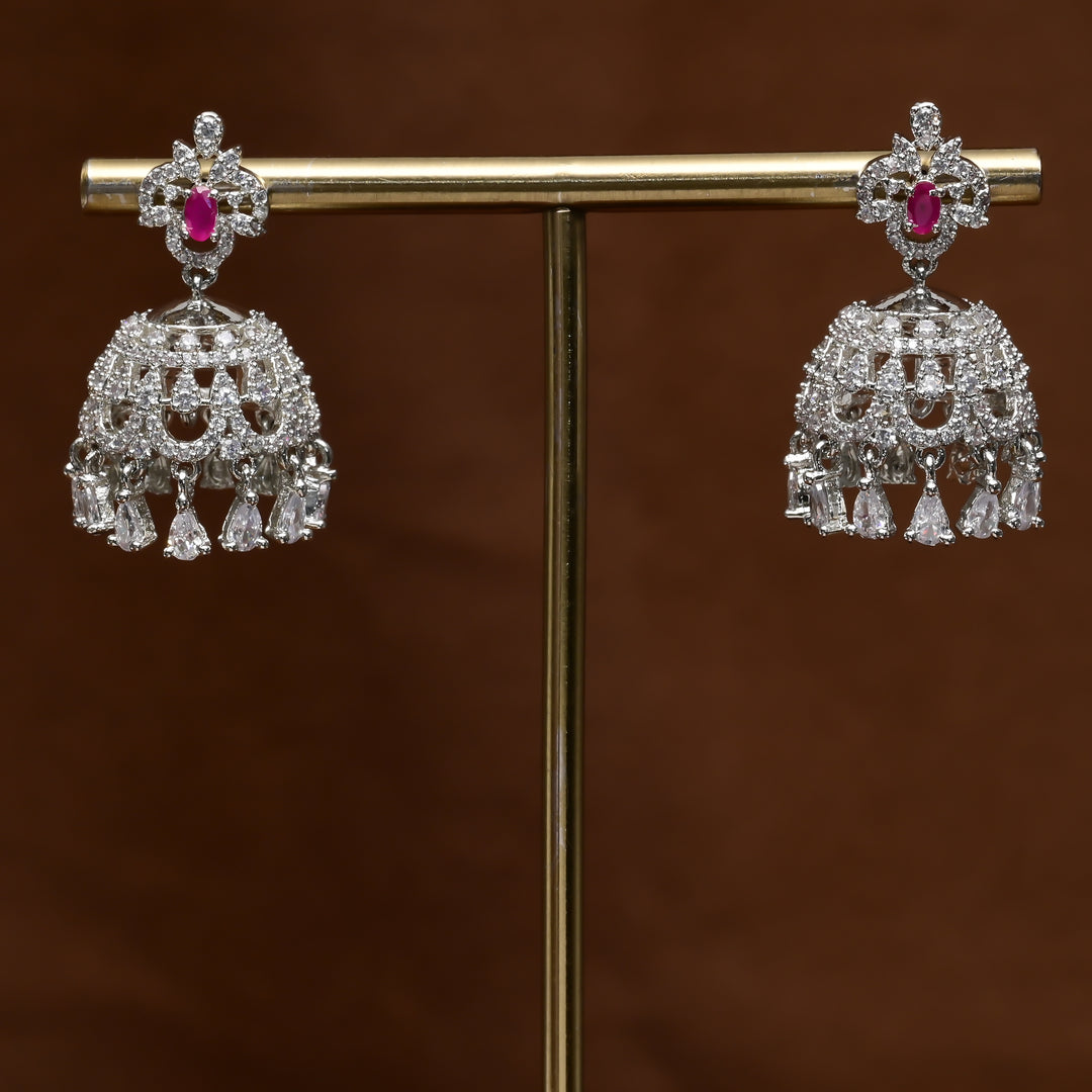 CZ Jhumka Earrings