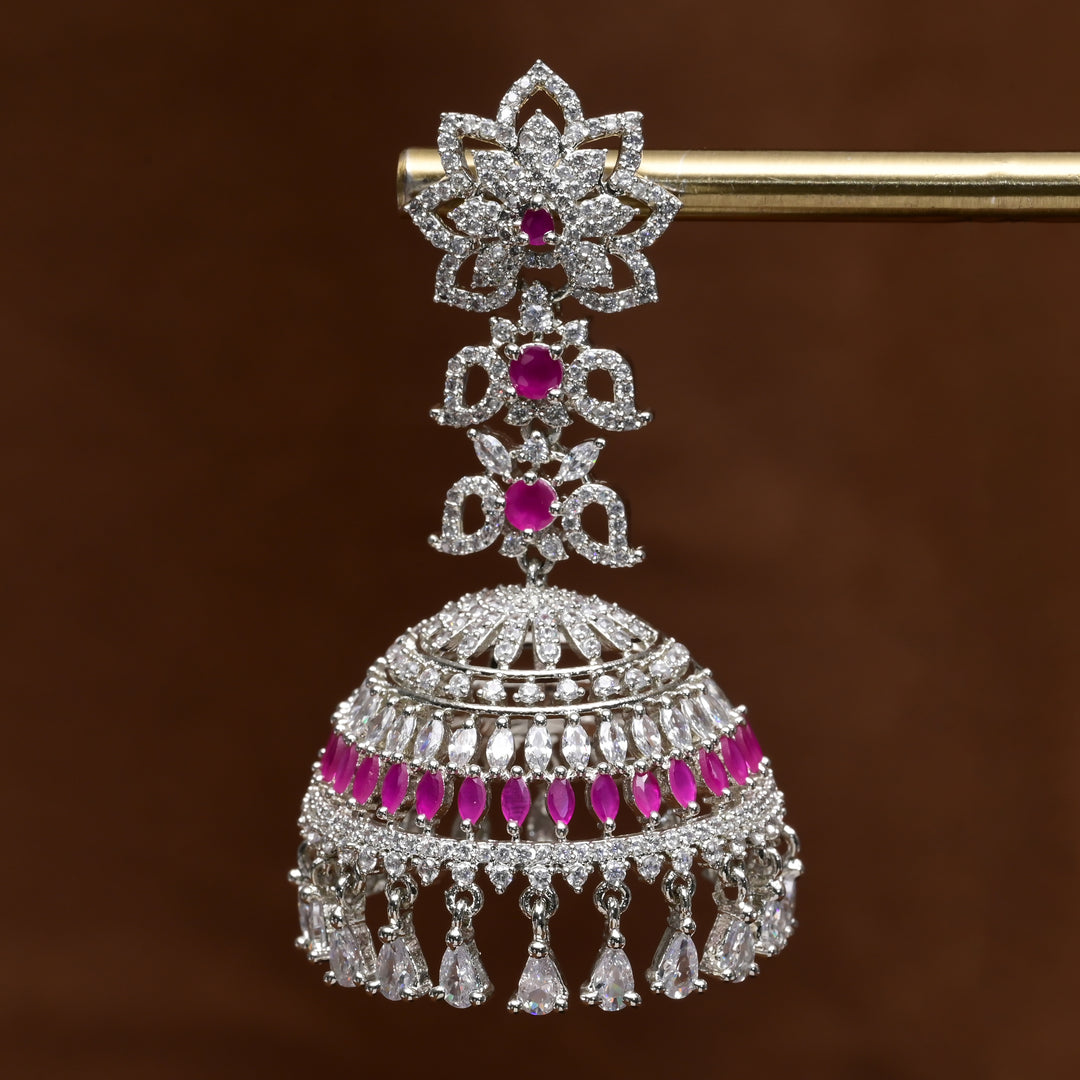 CZ Jhumka Earrings